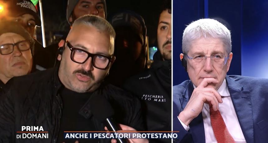 Il pescatore Angelo Natarelli su rete 4 per la protesta: “Chiediamo più tutele”