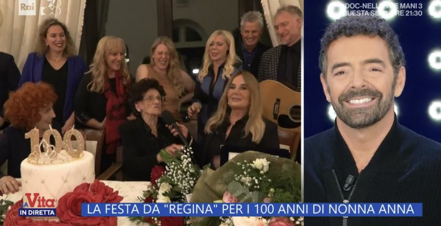 I 100 anni della vastese Anna Satriano protagonisti a "La vita in diretta"