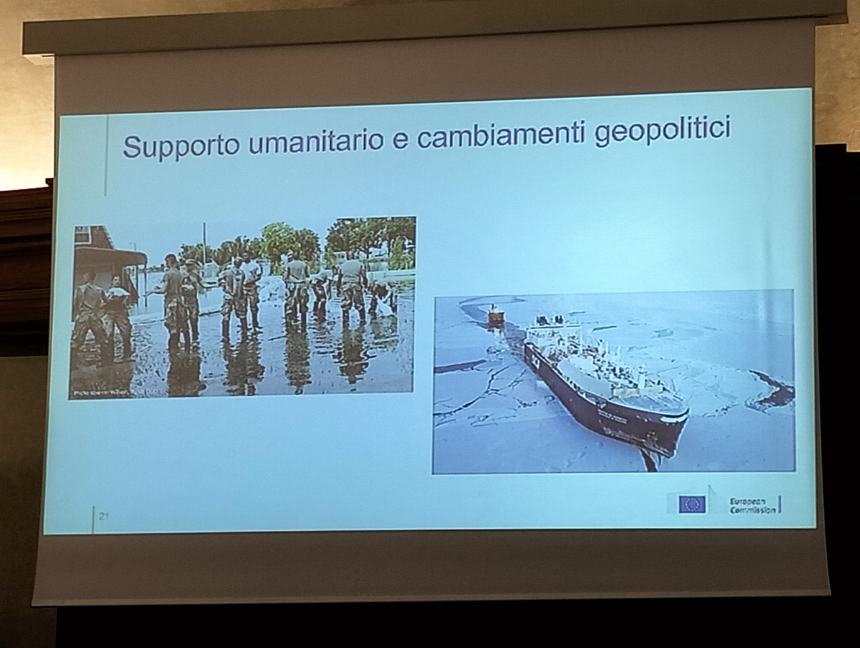 AAA Vasto a Palazzo della Minerva del Senato alla conferenza su clima, difesa e sicurezza