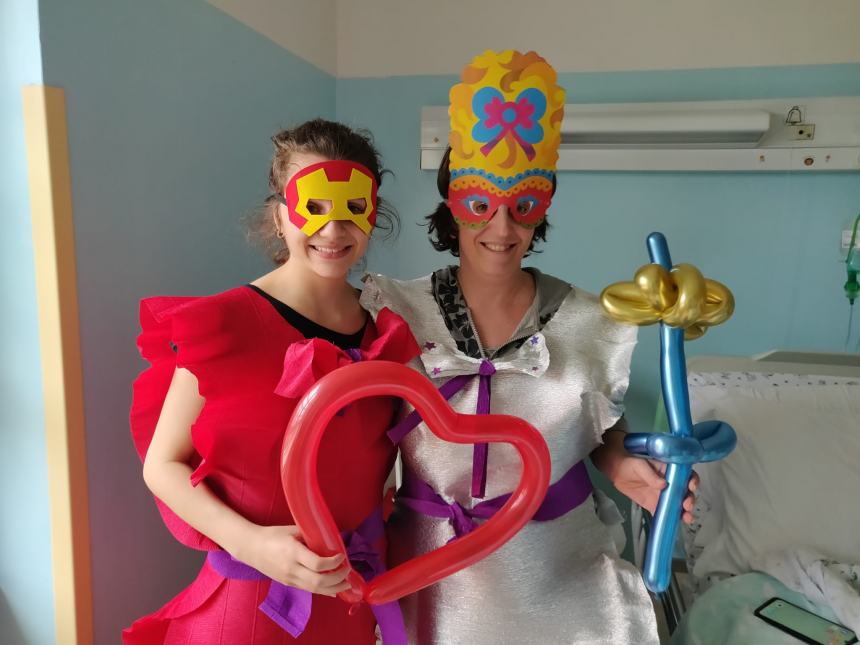 Grande divertimento alla Pediatria di Vasto: festa di Carnevale con la Ricoclaun