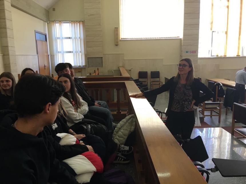 Gli studenti del Palizzi in visita al tribunale di Vasto 