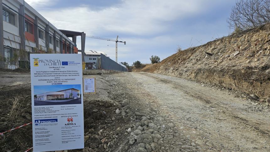 Iniziati i lavori per la costruzione della nuova palestra scolastica del Pantini-Pudente di Vasto