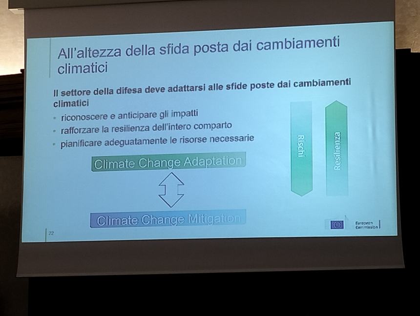 AAA Vasto a Palazzo della Minerva del Senato alla conferenza su clima, difesa e sicurezza