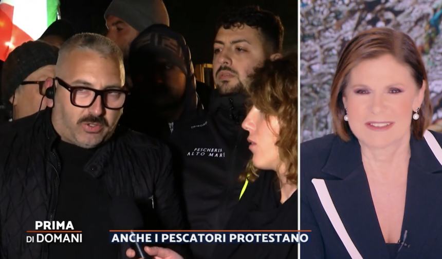 Il pescatore Angelo Natarelli su rete 4 per la protesta: “Chiediamo più tutele”