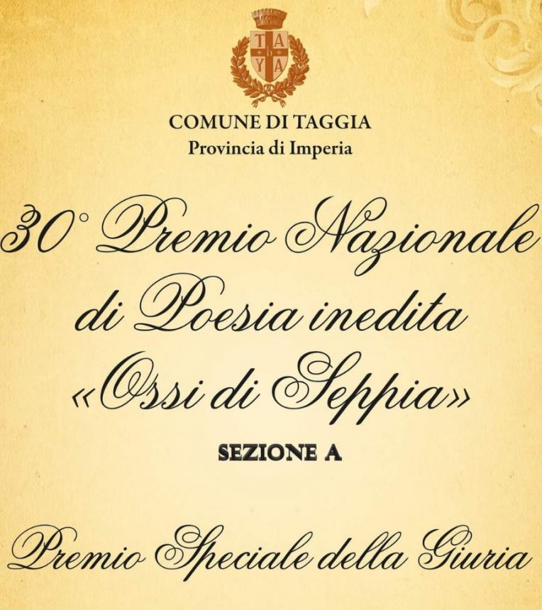 Premio speciale alla poetessa Marianna Della Penna nel concorso “Ossi di Seppia”