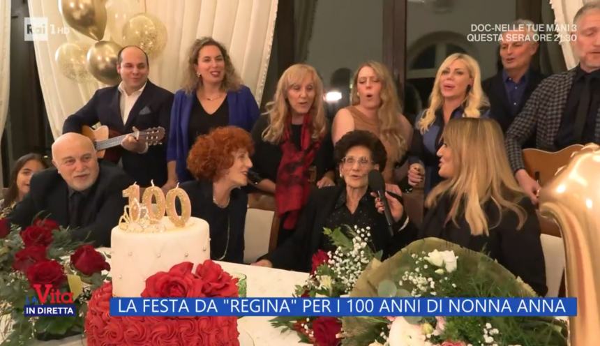 I 100 anni della vastese Anna Satriano protagonisti a "La vita in diretta"