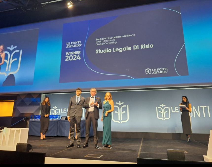 Le Fonti Awards: premio in "Diritto del Lavoro" allo studio legale Di Risio di Vasto 