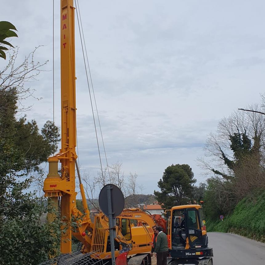 Al via i lavori per la sistemazione della frana sulla Sp130 a Torino di Sangro