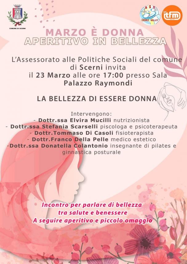 “Aperitivo in bellezza”, a Scerni un incontro dedicato alle donne