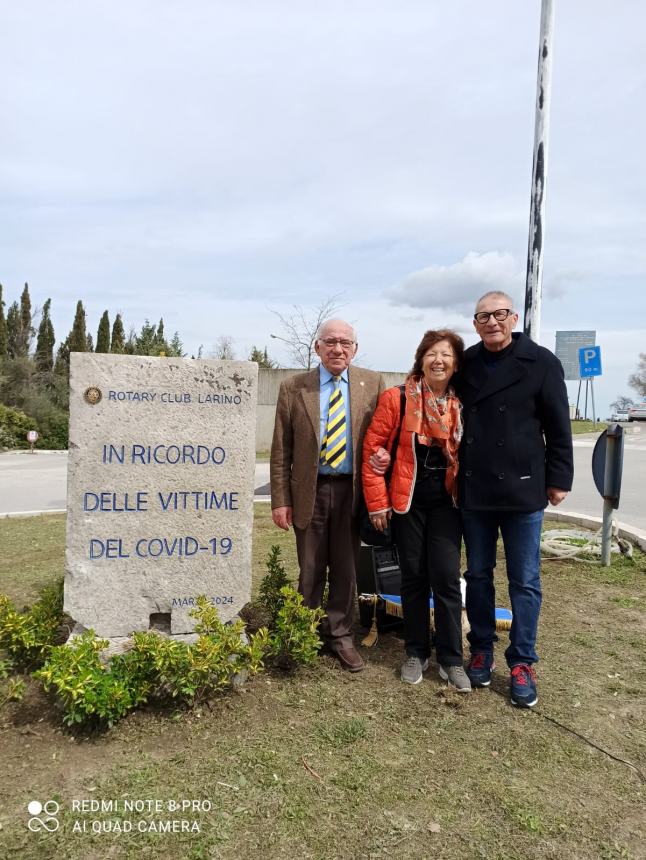 A Larino una stele per ricordare le vittime del Covid-19