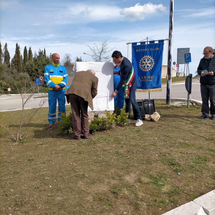 A Larino una stele per ricordare le vittime del Covid-19