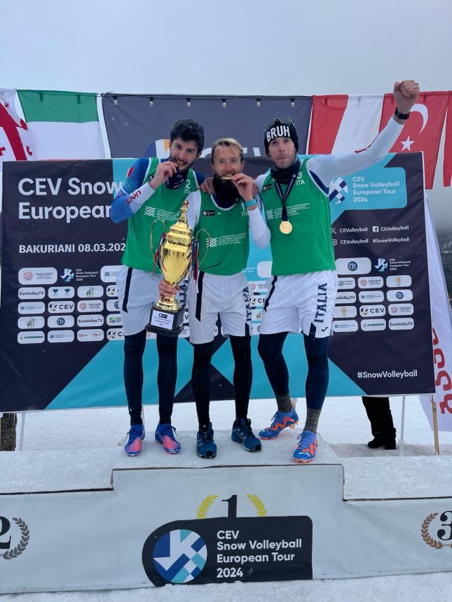 Snow Volley: oro in Georgia per Di Risio, Camozzi e Giromin