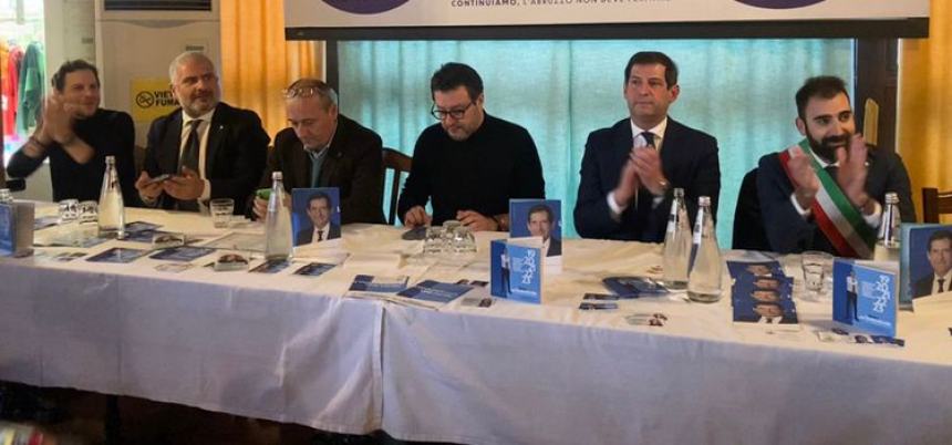 Bagno di folla nel Teramano per Matteo Salvini e per i candidati della Lega alle regionali