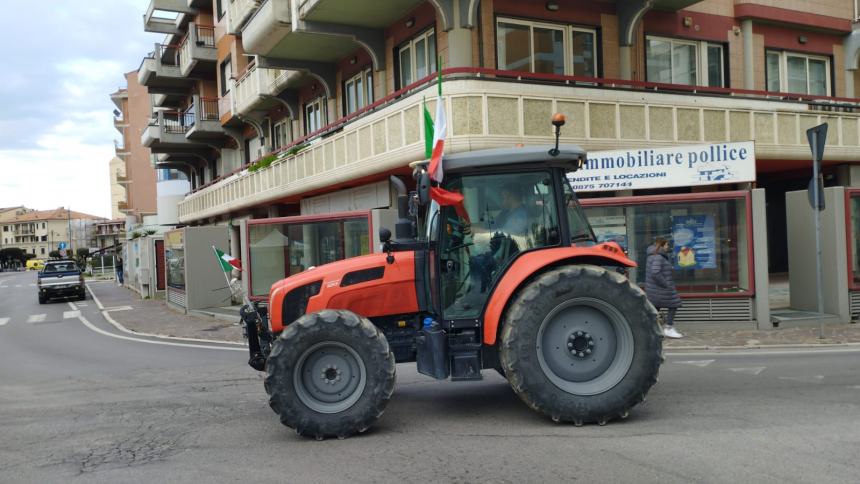 Il corteo di trattori