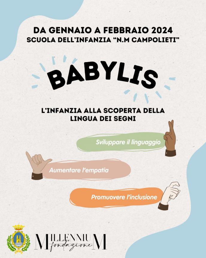 Progetto “BabyLis” alla Campolieti: l’inclusione parte dalla lingua dei segni