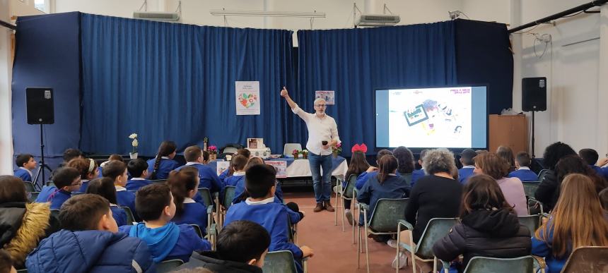 Diego Mecenero incontra gli studenti della scuola primaria “F. Jovine”