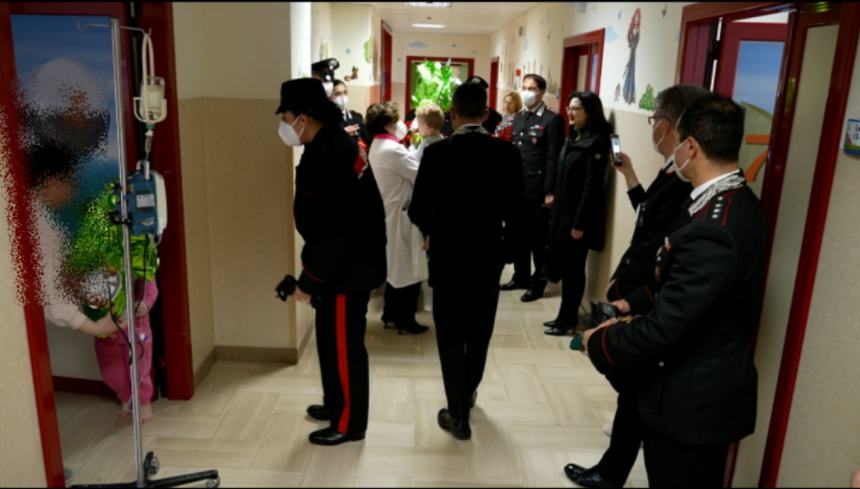 Scuola Allievi Carabinieri in visita alla Pediatria della Casa Sollievo della Sofferenza