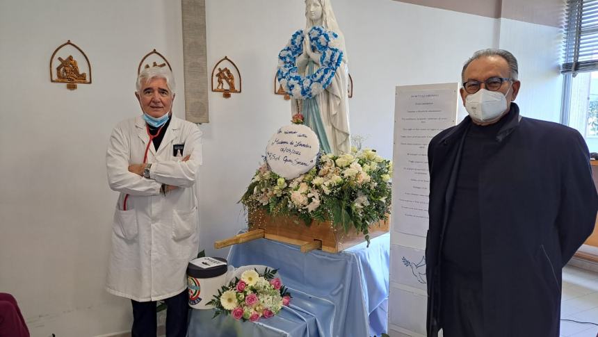 La Madonna di Lourdes accolta dagli ospiti dell'Opera Serena