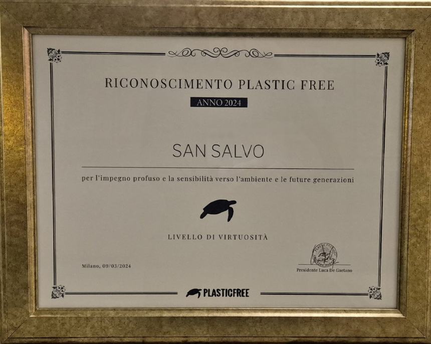 A Vasto e San Salvo Comuni "Plastic Free"