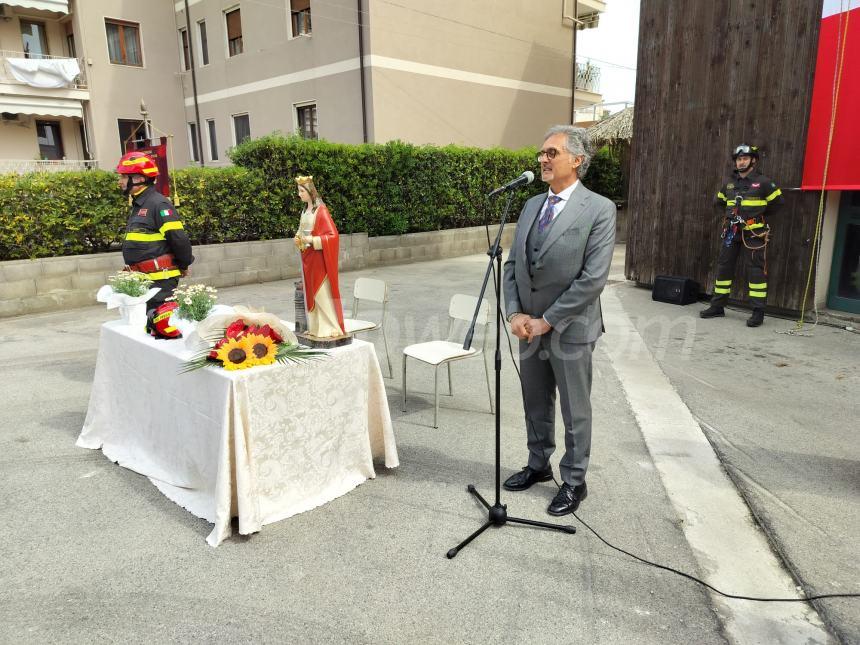 La statua di Santa Barbara ai vigili del fuoco di Vasto: “Pilastri anche nel settore marittimo”