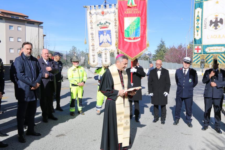 Restauro palazzi storici L'Aquila: visita di Marsilio nell'anniversario del terremoto