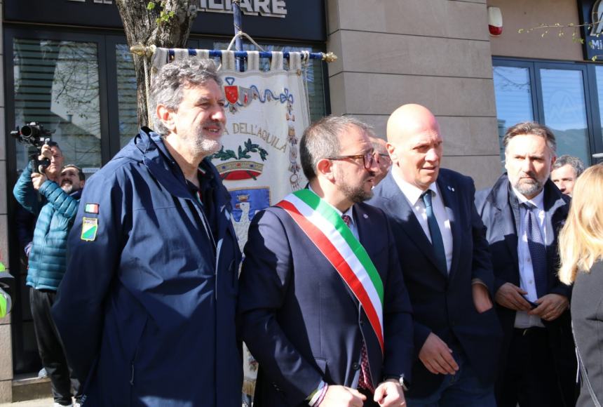 Restauro palazzi storici L'Aquila: visita di Marsilio nell'anniversario del terremoto