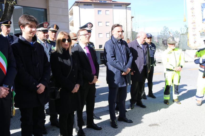 Restauro palazzi storici L'Aquila: visita di Marsilio nell'anniversario del terremoto