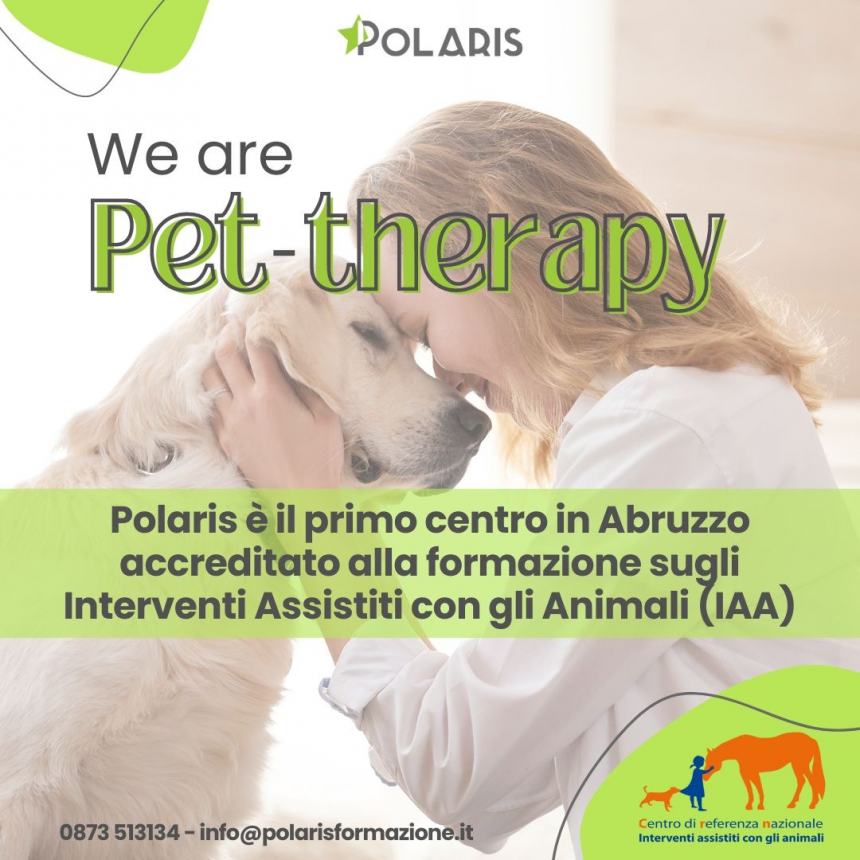 Pet-therapy: “Polaris” è il 1° centro di formazione accreditato in Abruzzo