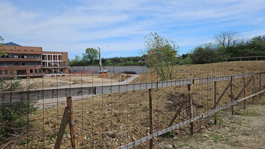  Lavori in corso per la nuova palestra scolastica dell'istituto De Giorgio di Lanciano 