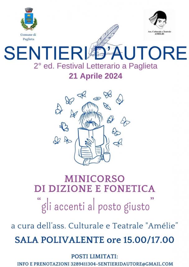 A Paglieta arriva la seconda edizione de  “Sentieri d’autore”