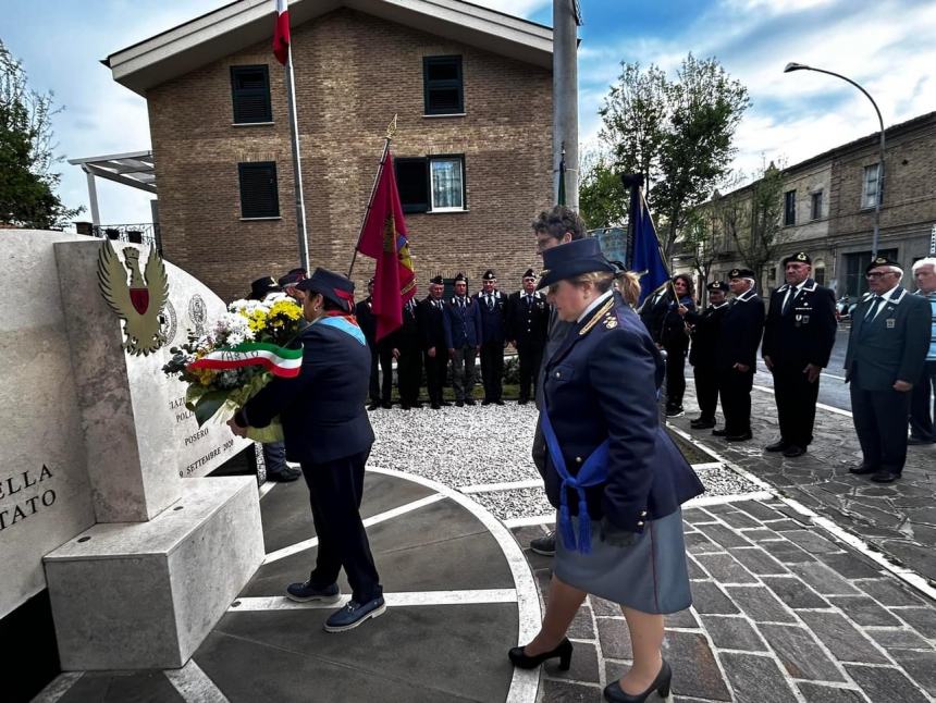 Vasto con una corona d’alloro celebra  il 172esimo anniversario della Polizia di Stato 