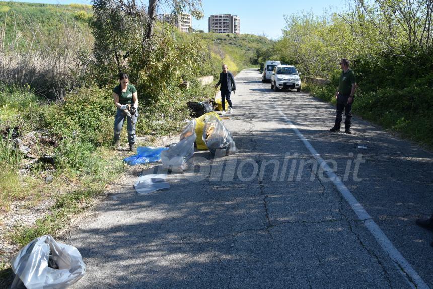 Giornata ecologica alla "Bufalara", si trova di tutto nei rifiuti abbandonati sul territorio