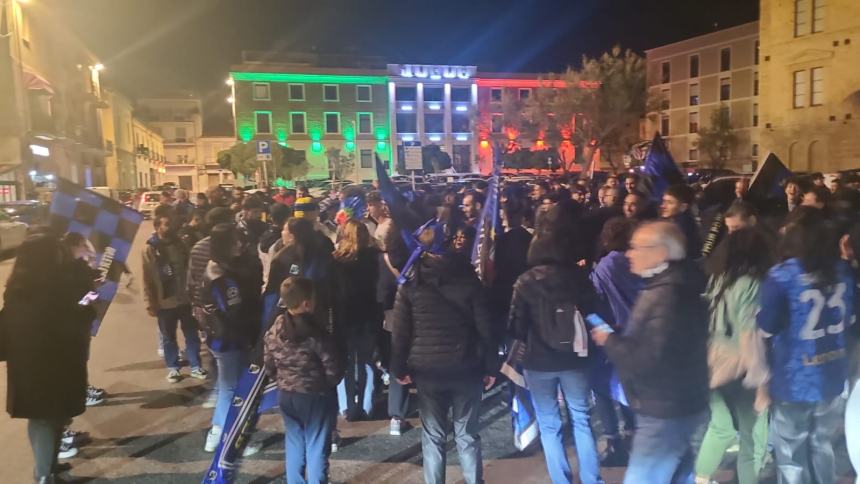 La festa nerazzurra in piazza Sant'Antonio
