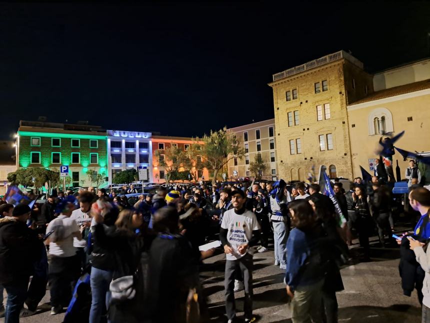 La festa nerazzurra in piazza Sant'Antonio