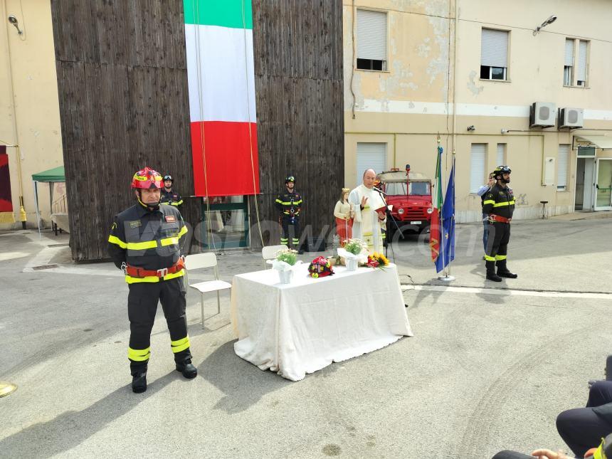 La statua di Santa Barbara ai vigili del fuoco di Vasto: “Pilastri anche nel settore marittimo”