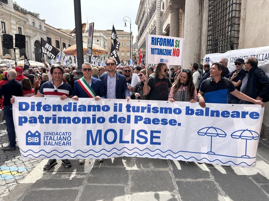 Comune di Termoli con Balice e Sabella sostiene a Roma la protesta dei balneari