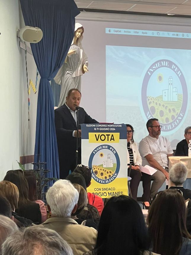 Il sindaco uscente Giorgio Manes presenta la sua lista "Insieme per Montecilfone"