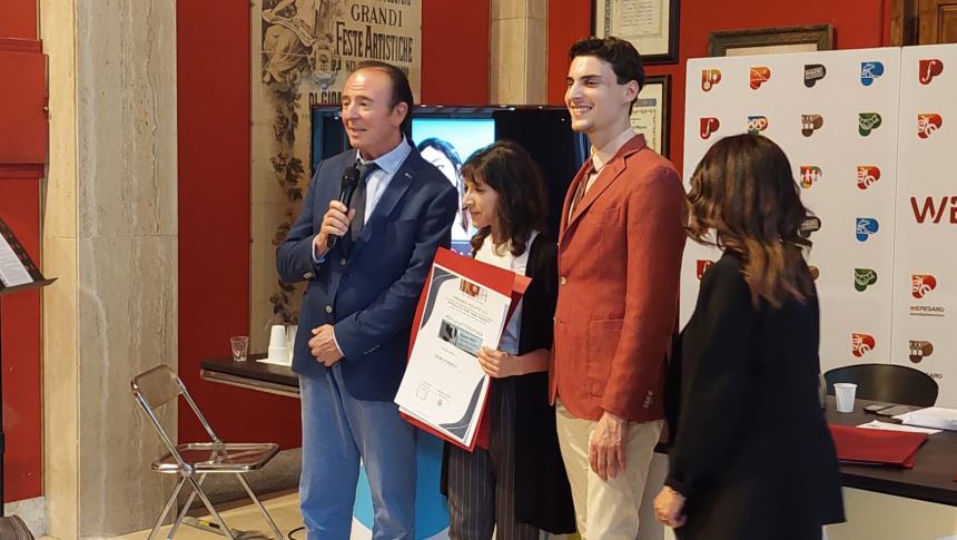 La premiazione di Laura D'Angelo a Pesaro