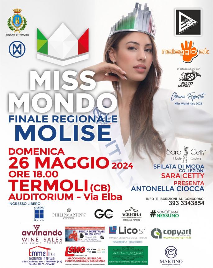 Miss Mondo Italia approda a Termoli con la finale regionale