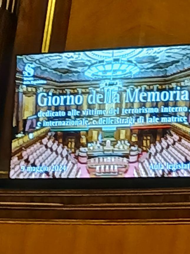 I familiari di Giulio Rivera al Senato per la commemorazione del 9 maggio