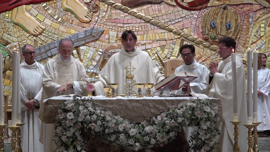 Don Antonio Coluccia alla chiesa di San Timoteo