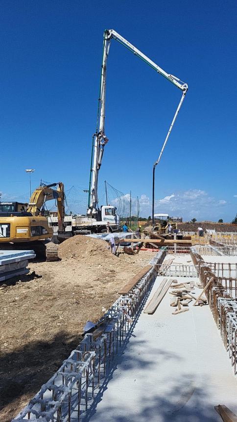 Il cantiere in contrada Colle della Torre