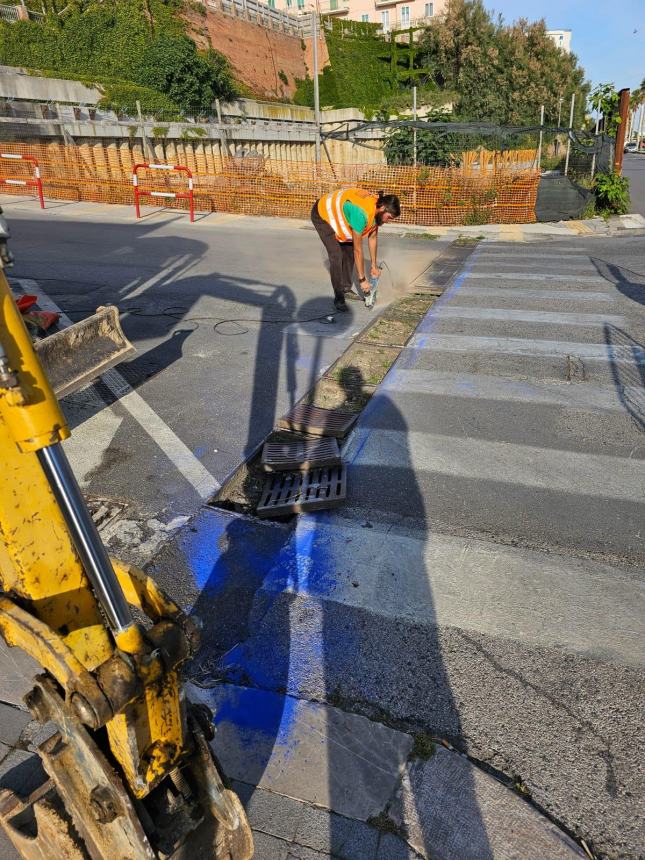 Lavori in corso prima del Giro d'Italia