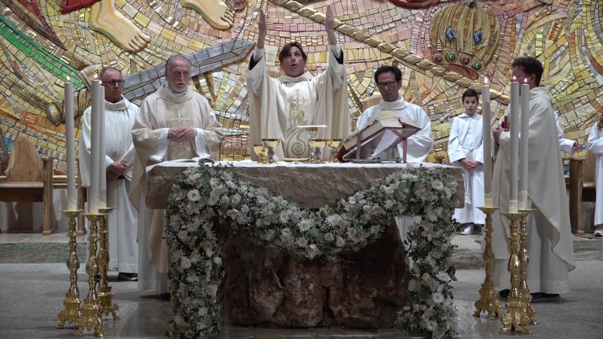 Don Antonio Coluccia alla chiesa di San Timoteo