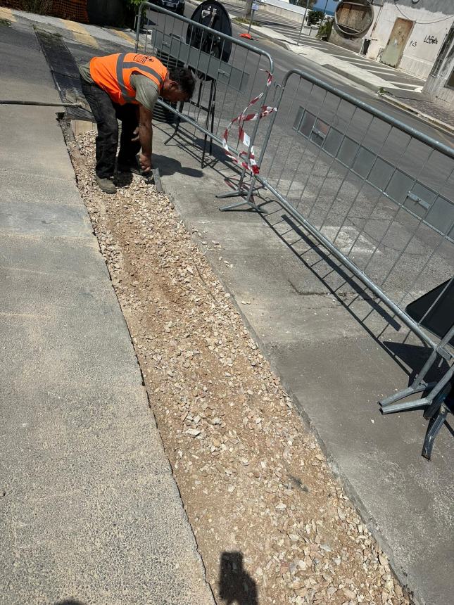 Lavori in corso prima del Giro d'Italia