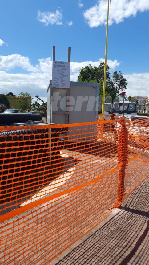 Il cantiere in via degli Abeti