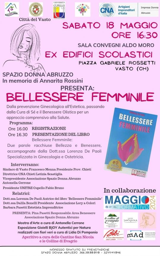 A Vasto la presentazione del libro  “Bellessere femminile” della ginecologa Lorenza De Paoli