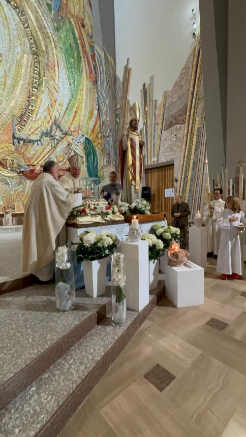 L'intronizzazione di San Timoteo alla festa parrocchiale del compatrono