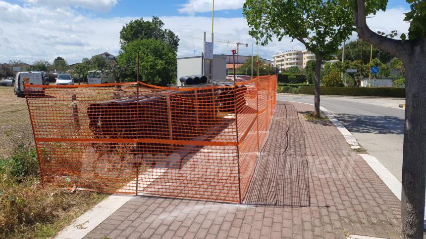 Il cantiere in via degli Abeti