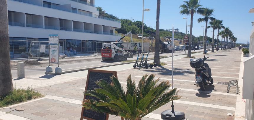 Cantiere stradale sul lungomare Nord di Termoli